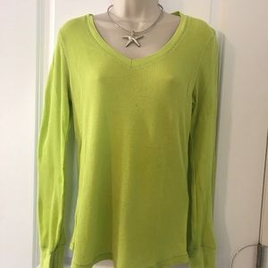 Long sleeve thermal v neck
